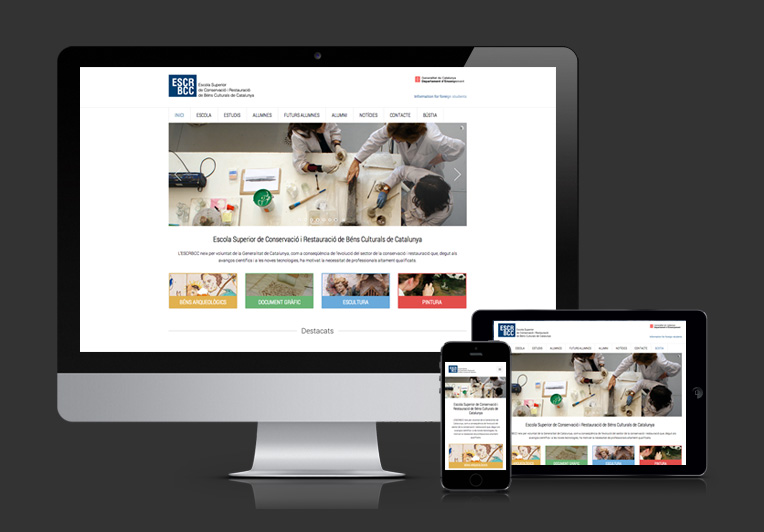Web responsiva de la ESCRBCC