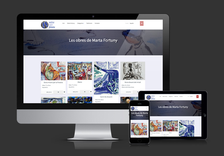 Web responsiva de Mira Qui Pinta
