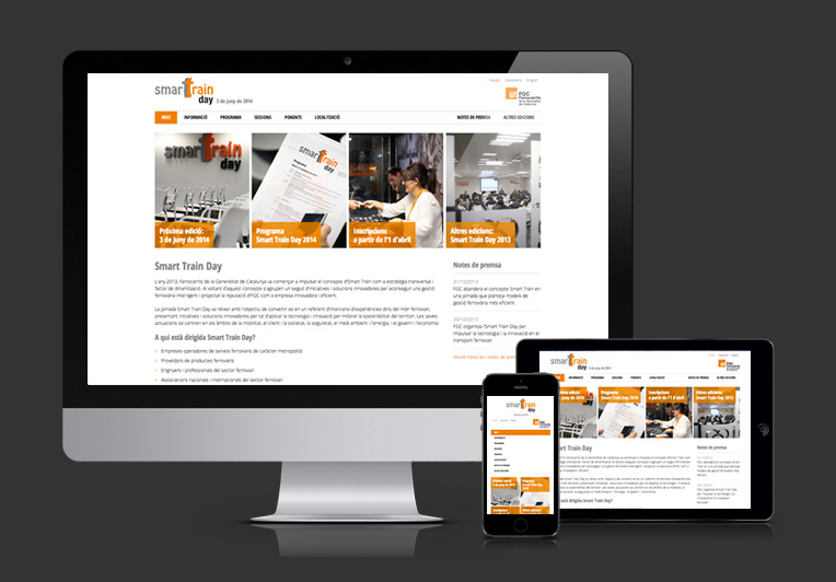 Web responsiva de Smart Train Day