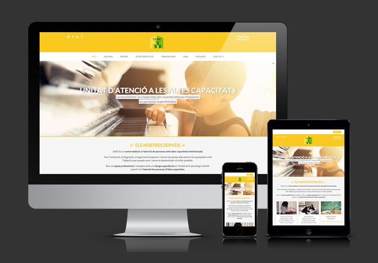 Web responsiva de UDAC - Unidad de Atención a las Altas Capacidades